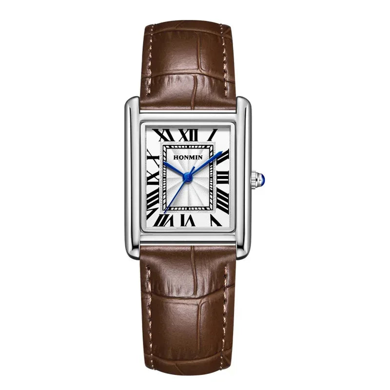 Luxury Couple's Watch Set for Women & Men | Elegant Leather Strap Quartz Wristwatch | Waterproof Iced Out Watch Style | 2026 New Fashion Gift | Caratix - CaratixJewelry